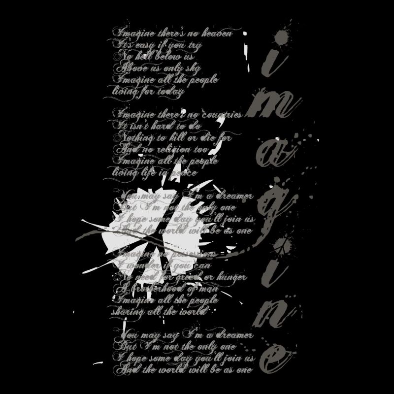 Imagine - Signe de paix graphique et paroles