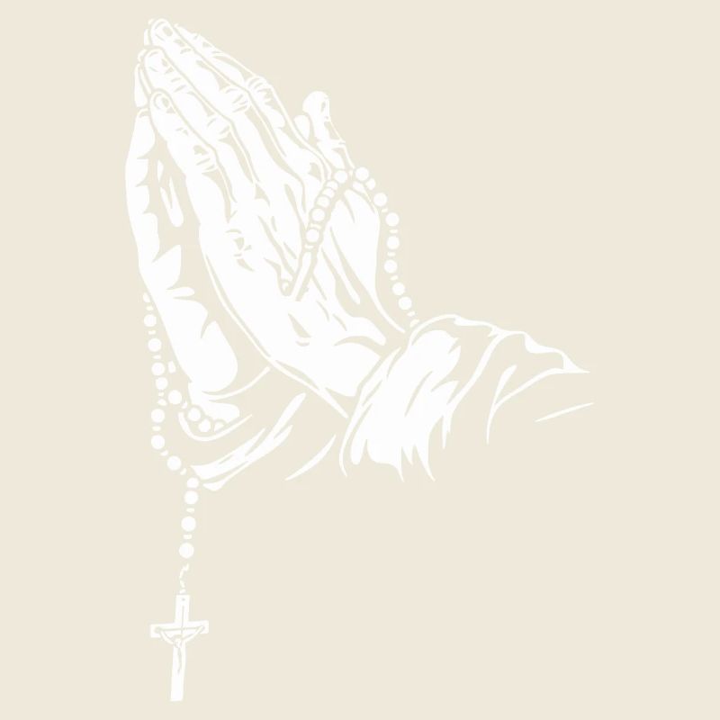 Praying Hands with Rosary Artwork