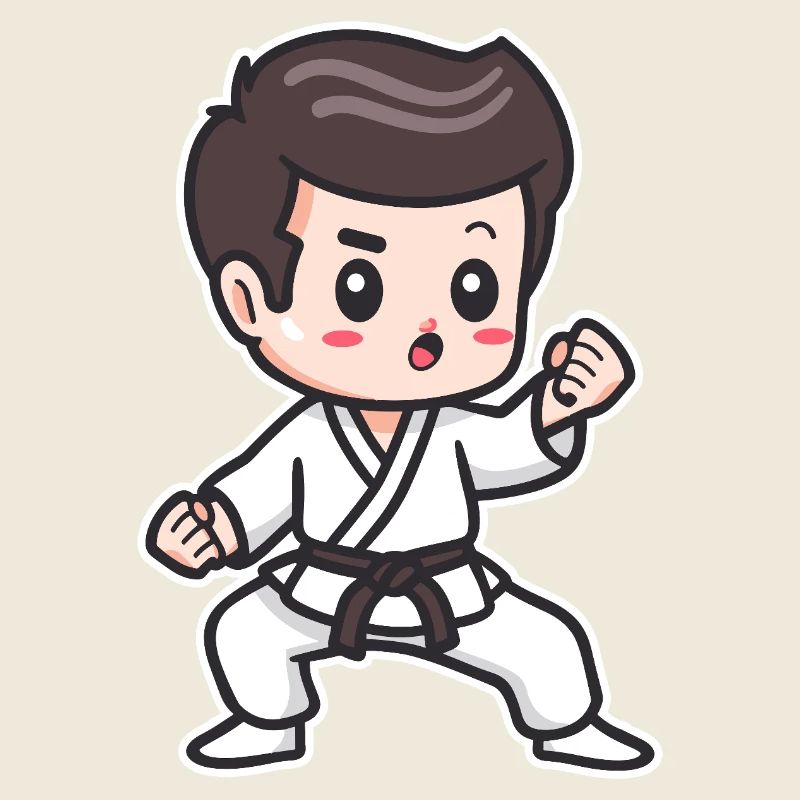 Dessin de karaté garçon