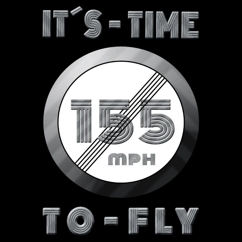 Zeit läuft 155 mph Retro Design