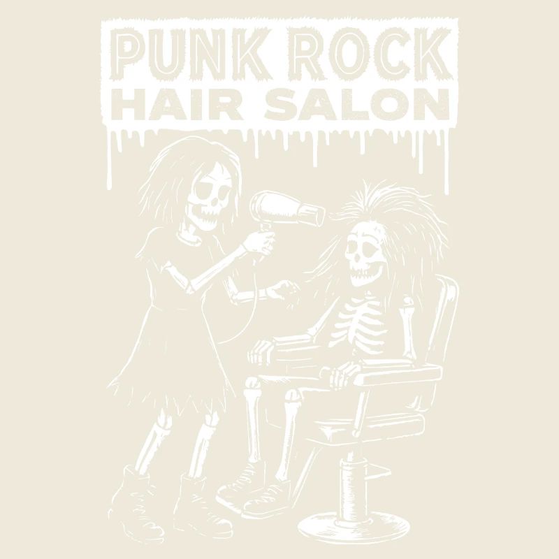 Punk Rock Squelettes Coiffure