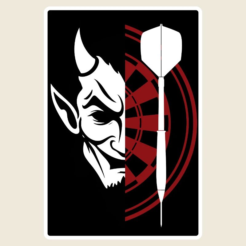 Fléchettes, cible de bœuf, jeu de fléchettes et diable.