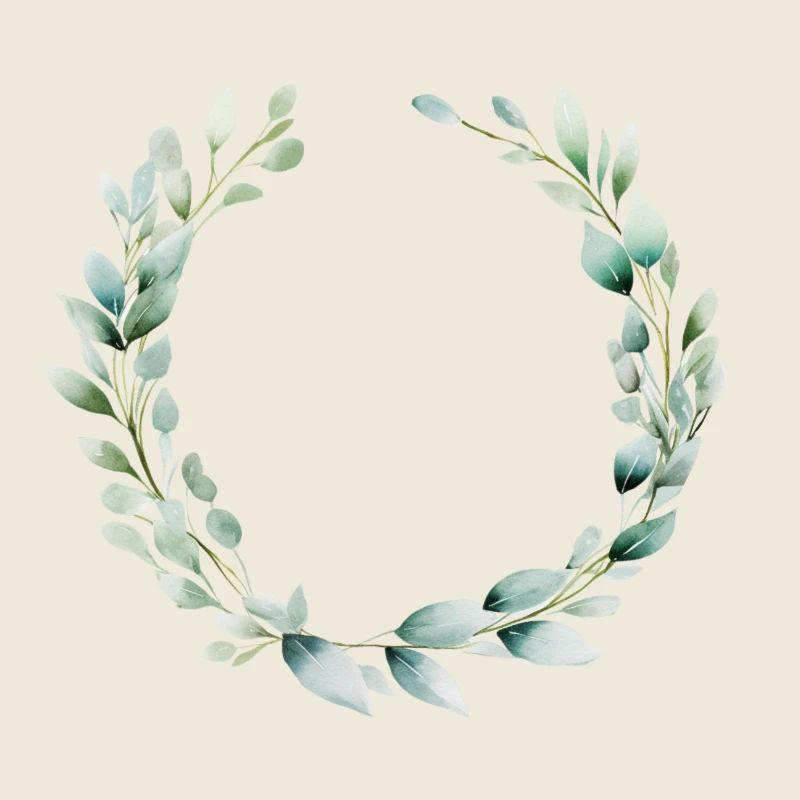 Halbkranz Elegant Eukalyptus personalisierbar