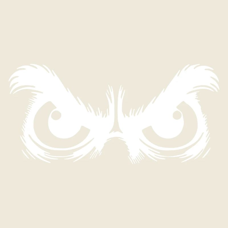 Owl eyes with stubborn gaze