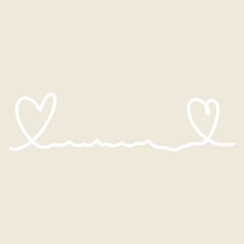 Ligne de cœur à deux cœurs
