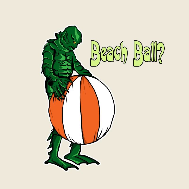Cerature and beach ball