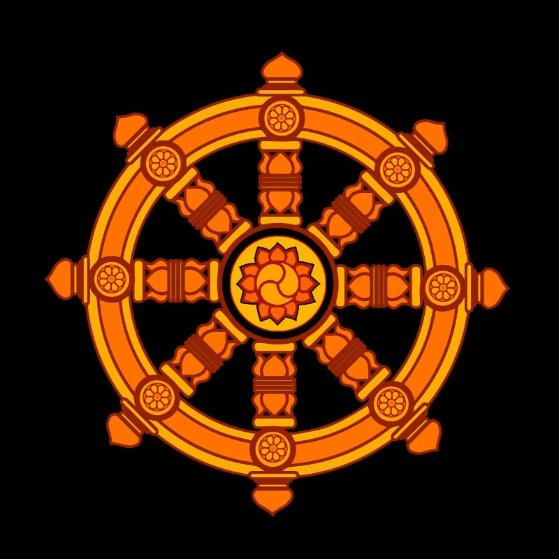Dharma Rad, Chakra, Buddhismus, Glückssymbol, Yoga
