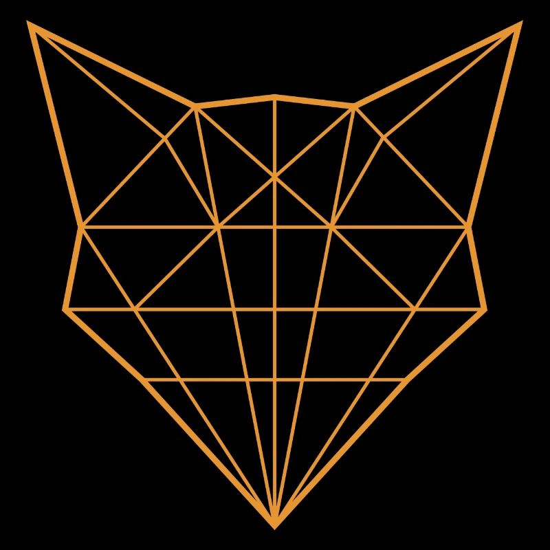 Fox outline in orange