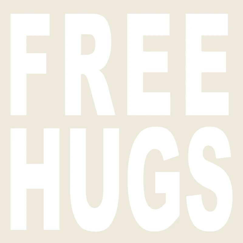 Free Hugs blanc