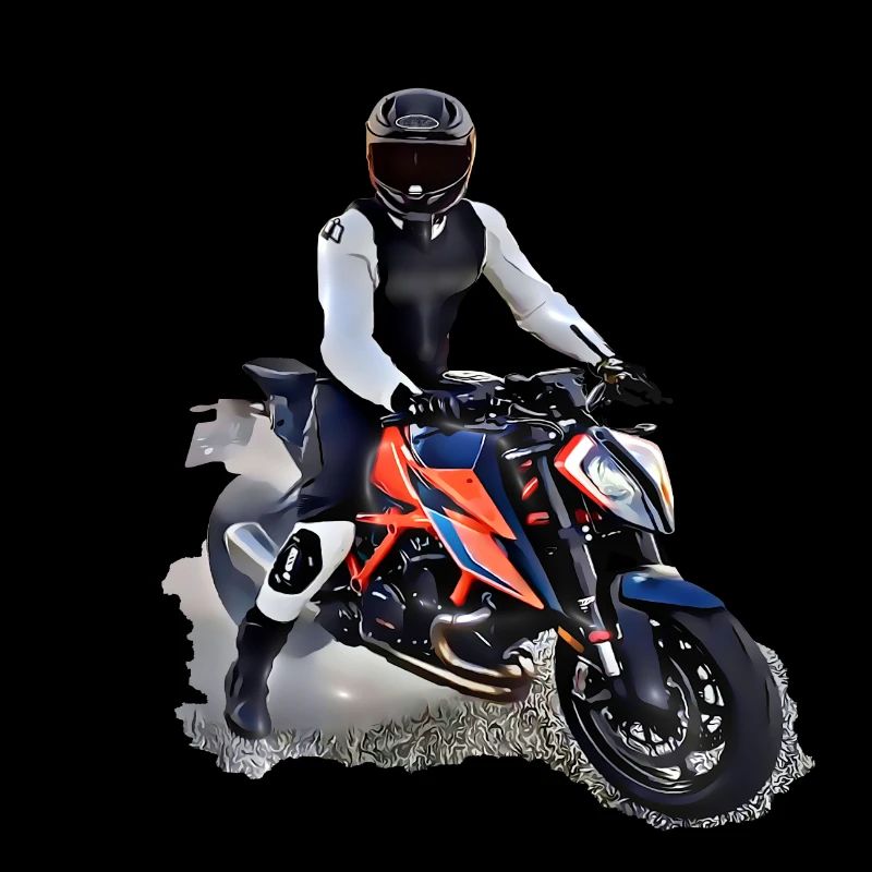 Poster Motorradfahrer