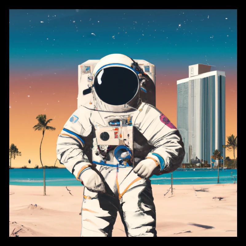 Astronaute à Miami Beach Beach