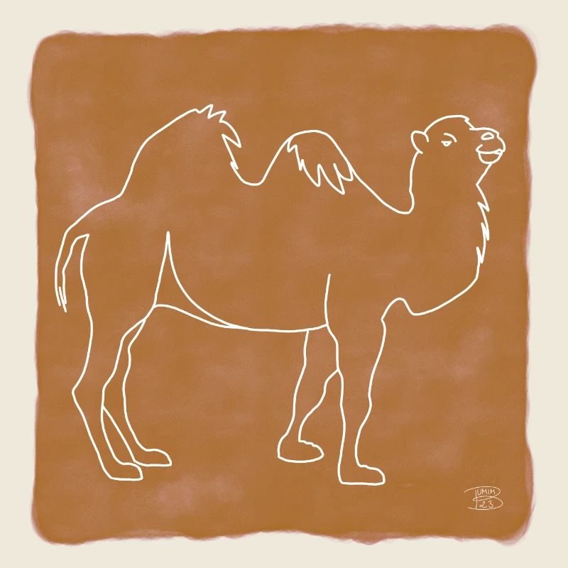 "Kamel", Boho Line Art Design, Serie "Desert"