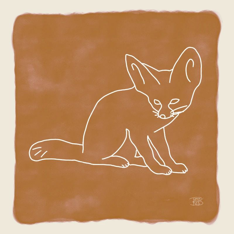 "Fennek", Boho Line Art Design, Serie "Desert"