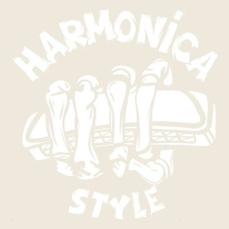 Harmonica style main squelette harmoniciste
