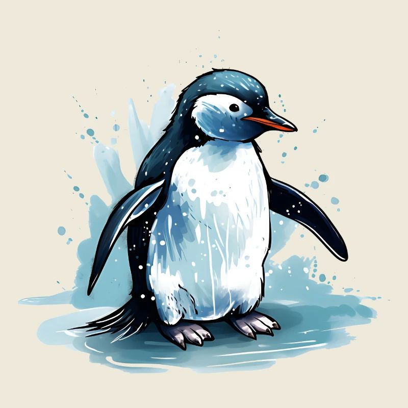 Pinguin beim Kampf ums Überleben