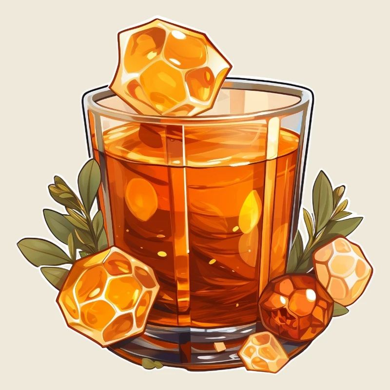 Honigglas mit Edelsteinen