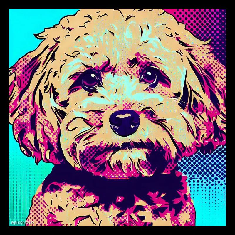 Poodle Cross Pop Art