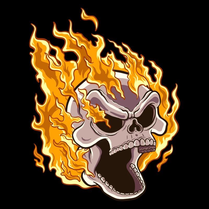 Flaming Skull