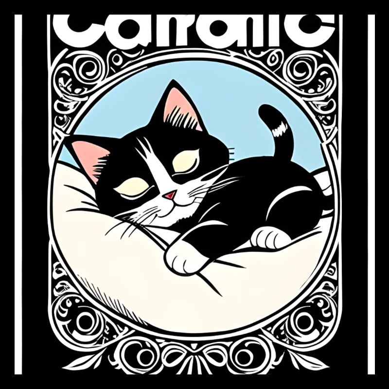 Niedliche schwarze Kätzchenkatze, die gut schläft
