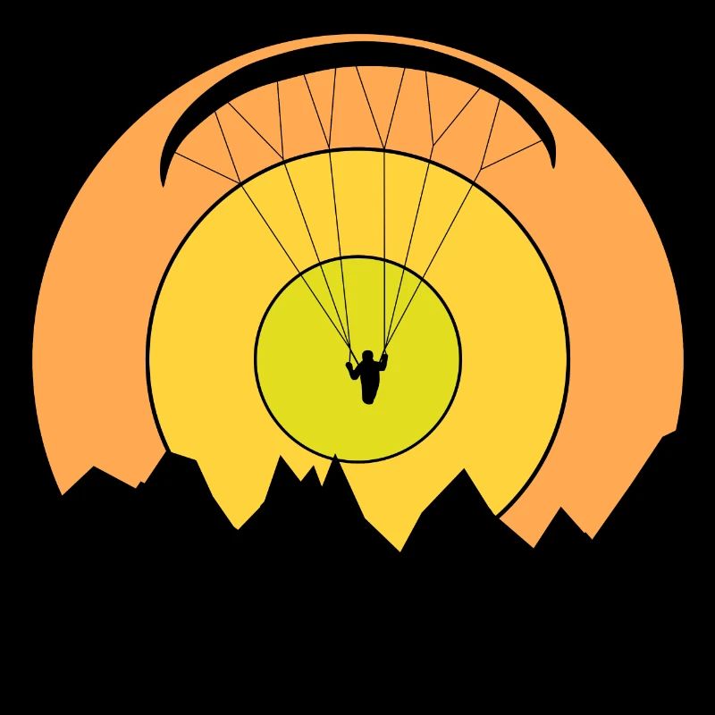 Paragliding in the sunset