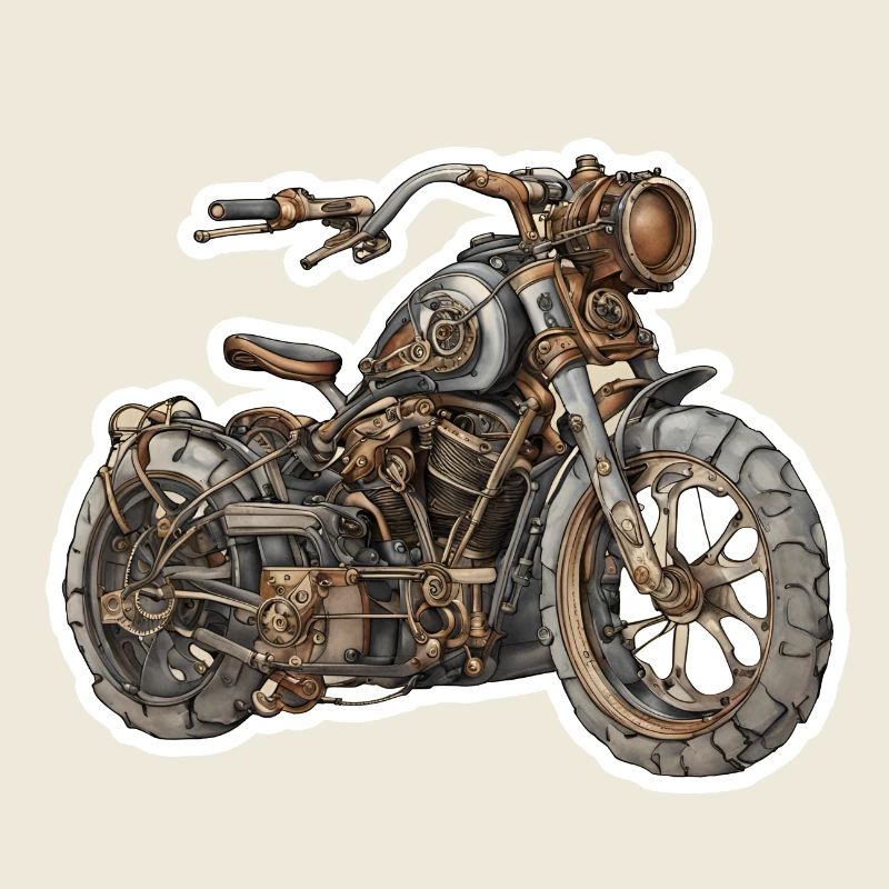 Moto / Cyclomoteur / Steampunk / Vélo / Machine
