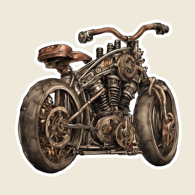 Moto / Cyclomoteur / Steampunk / Vélo / Machine
