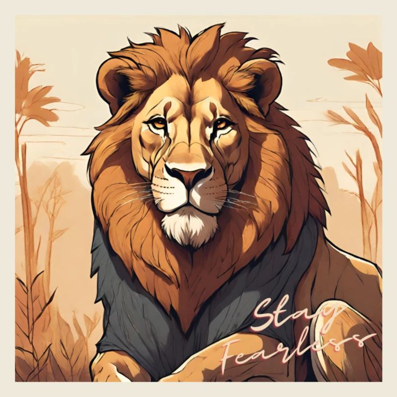 Restez intrépide - Lion Design