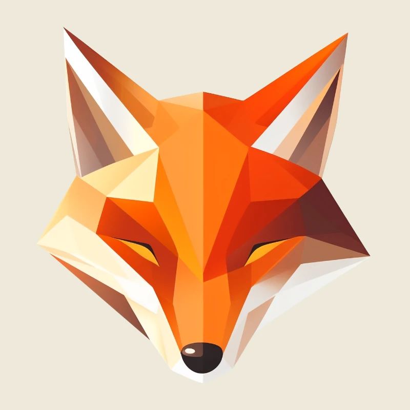 Fuchs Kopf Low Poly Logo Design