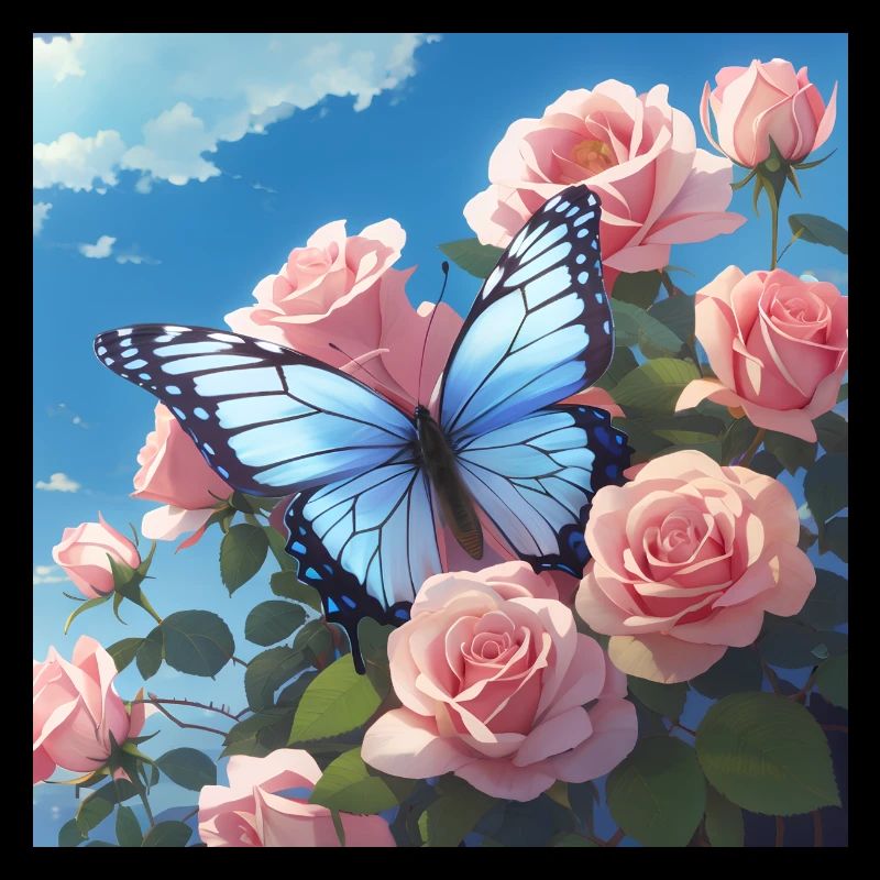 Blauer Schmetterling