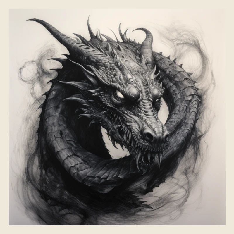 Drache bietet Schutz und Kraft
