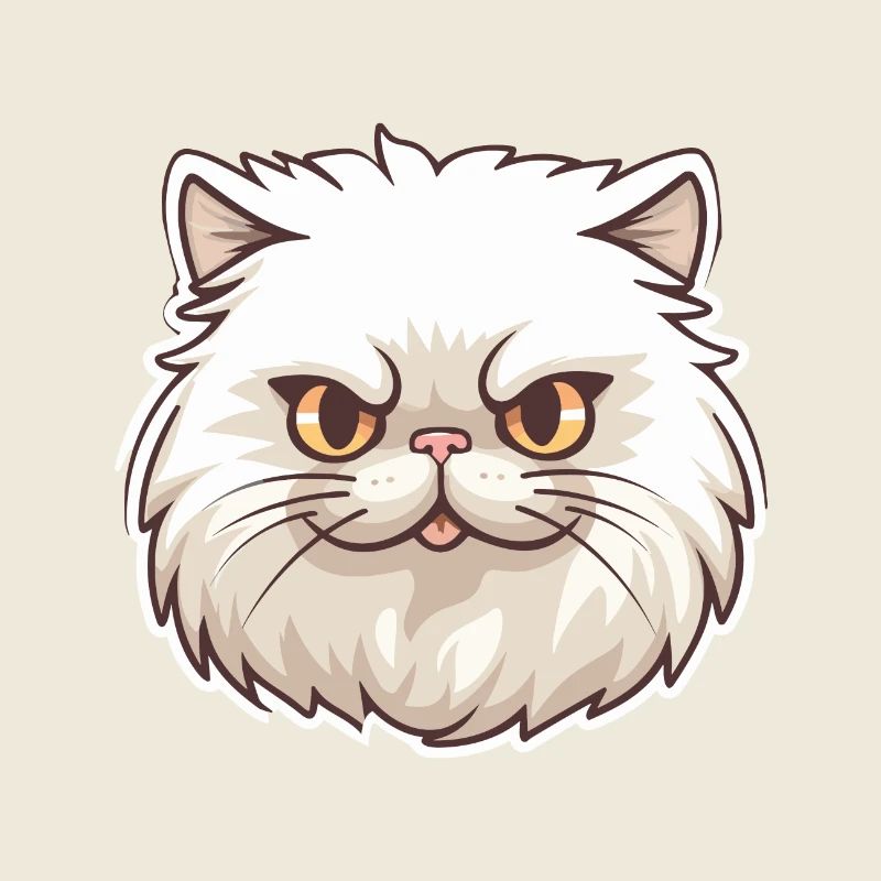Colorpoint chat persan dessin animé aquarelle clipart