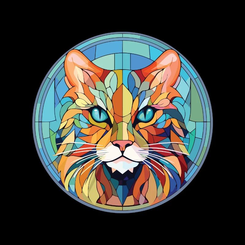 Laperm Cat Breed Illustration aquarelle colorée