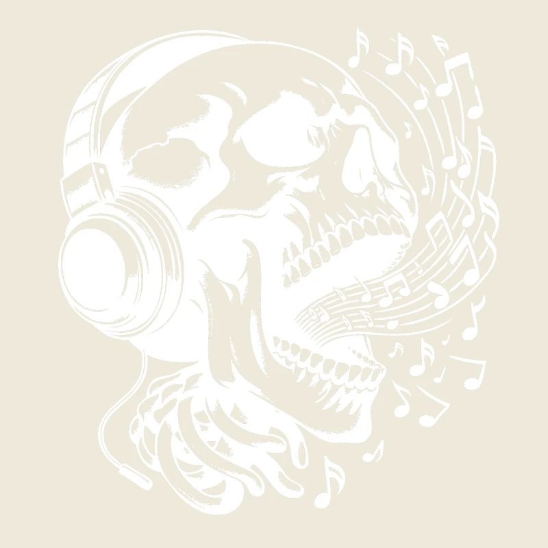 Vanitas Singender Schädel Kopfhörer