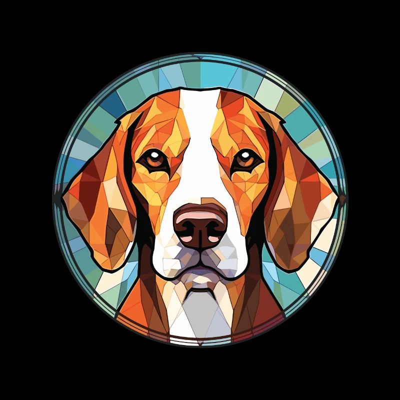 American Foxhound Chien Race Coloré Aquarelle