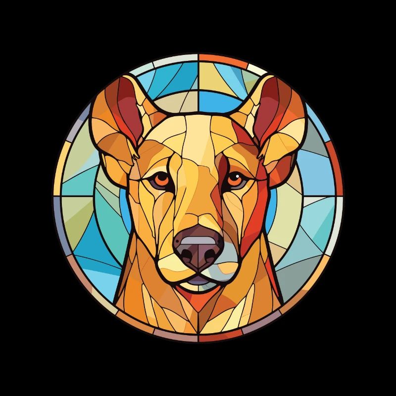 Finnischer Jagdhund Rasse Aquarell Illustration