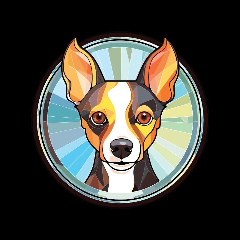 Ratterrier-Hunderasse Aquarell-Illustration