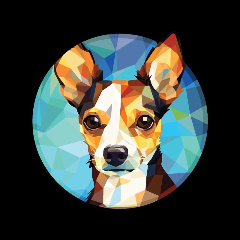 Jouet Fox Terrier chien race aquarelle Illustration