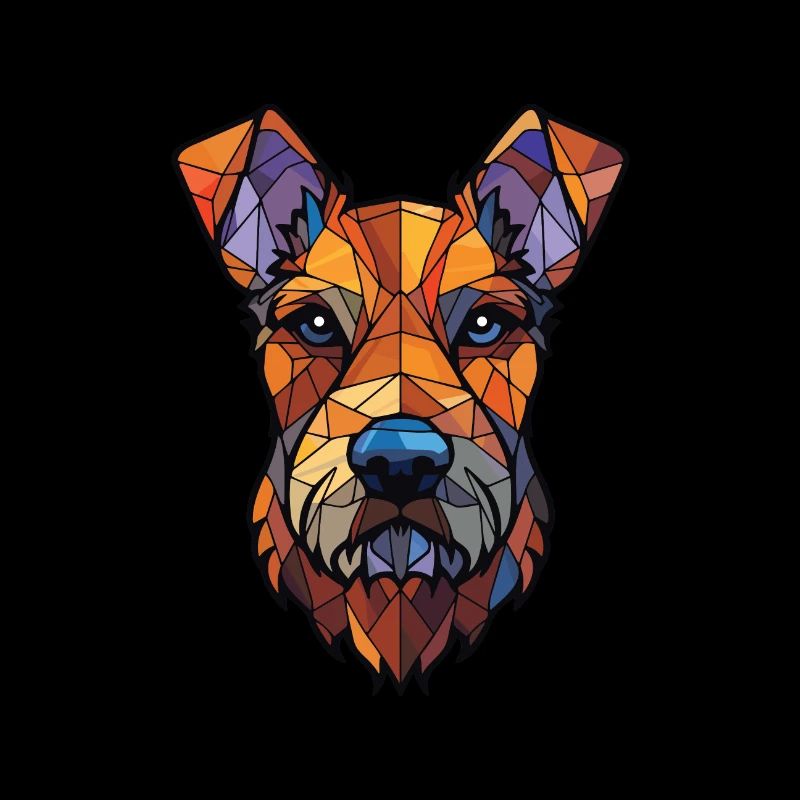 Deutscher Jagdterrier Hunderasse Aquarellglas