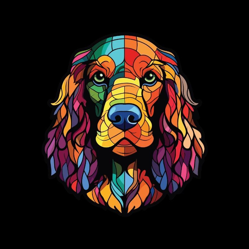 Englischer Cocker Spaniel Hunderasse Aquarellglas