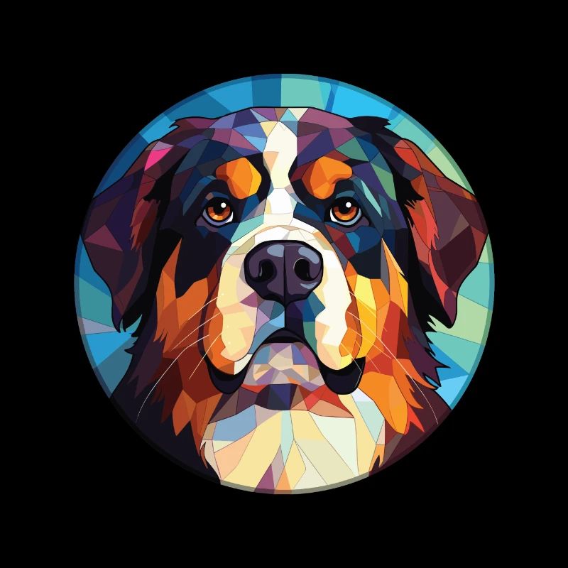 Berner Laufhund Hunderasse Aquarell Illustration