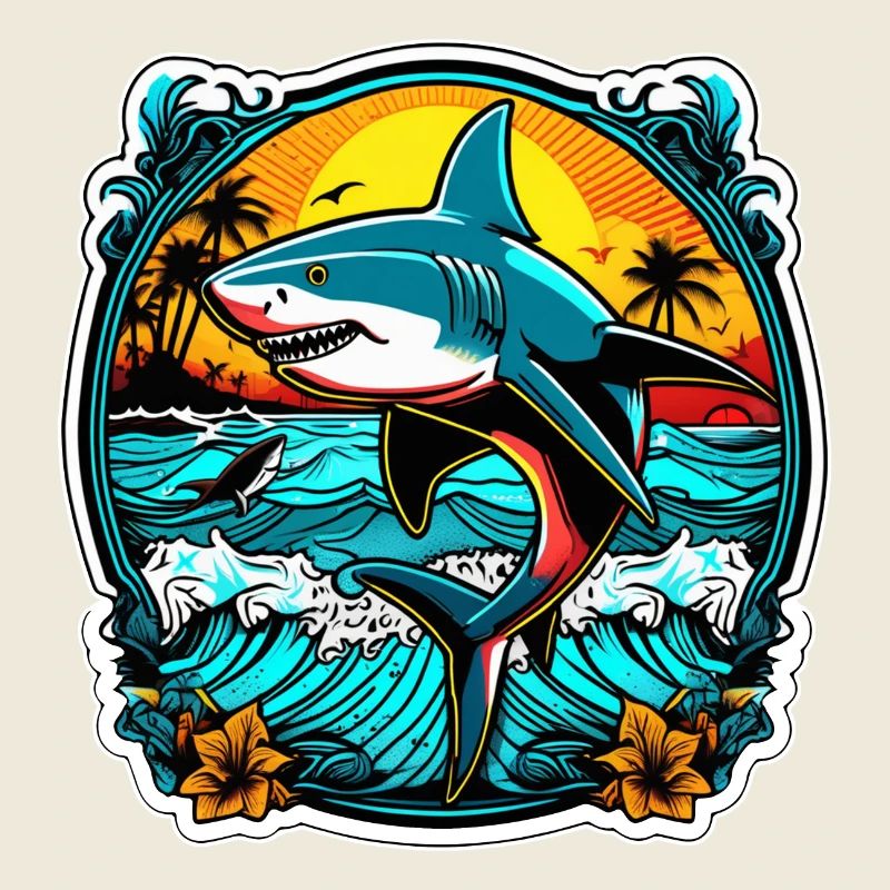 Shark & Sunset