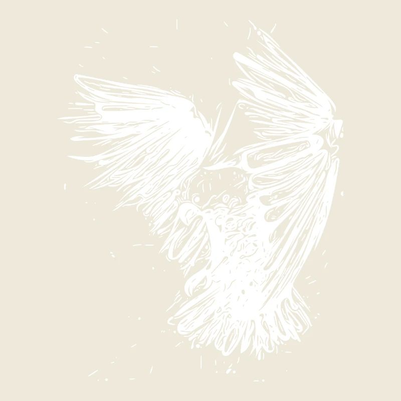 Vintager Kakadu Splash Vogel Portrait Zeichnung