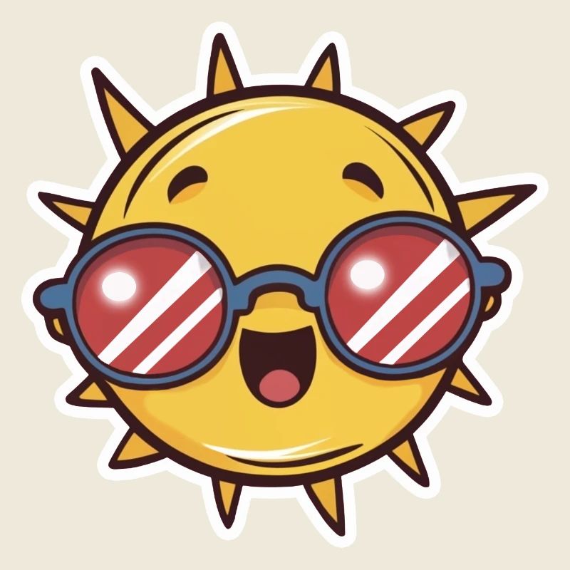Kawaii Chibi Sun Zeichnung