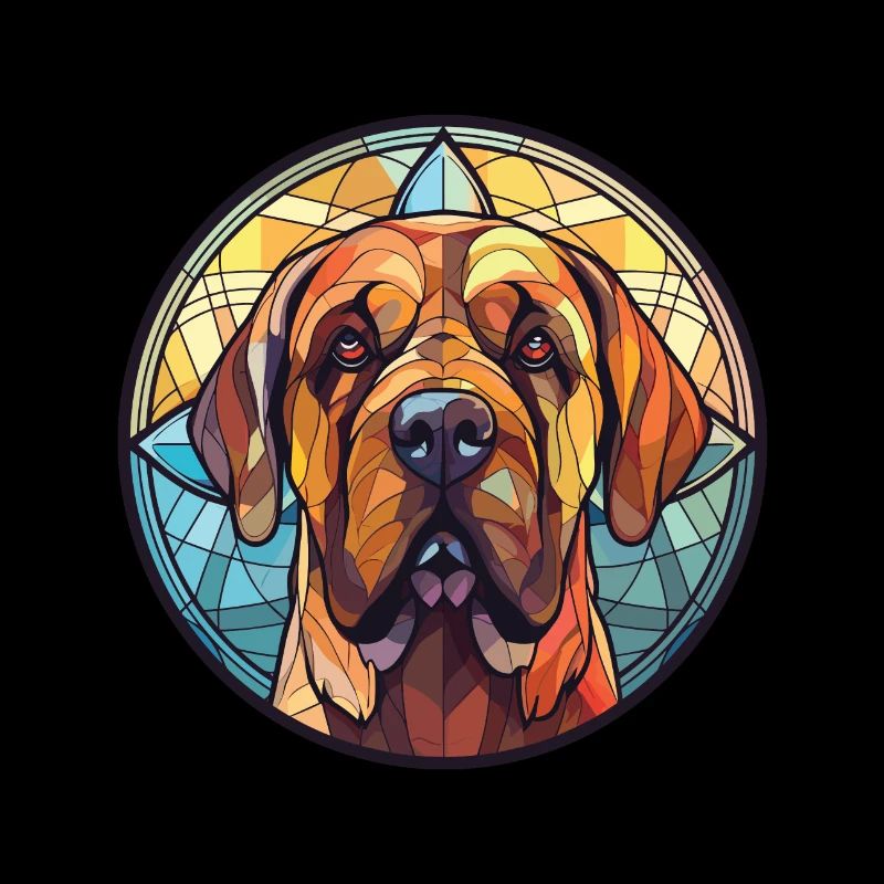 Spanischer Mastiff Hunderasse Aquarell Illustration