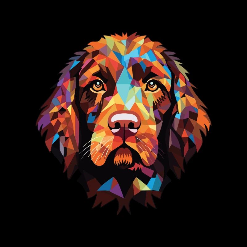 Pudelpointer Dog Breed Watercolor Illustration
