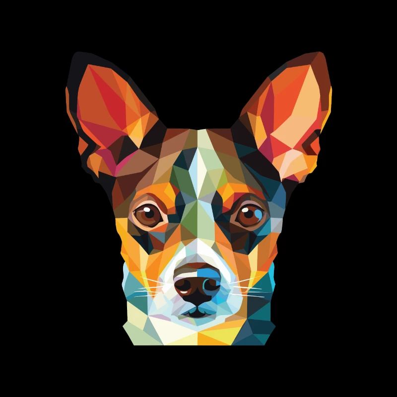 Ratterrier-Hunderasse Aquarell-Illustration