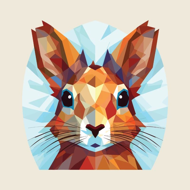 Eichhörnchen bunte Aquarell-Tierillustration