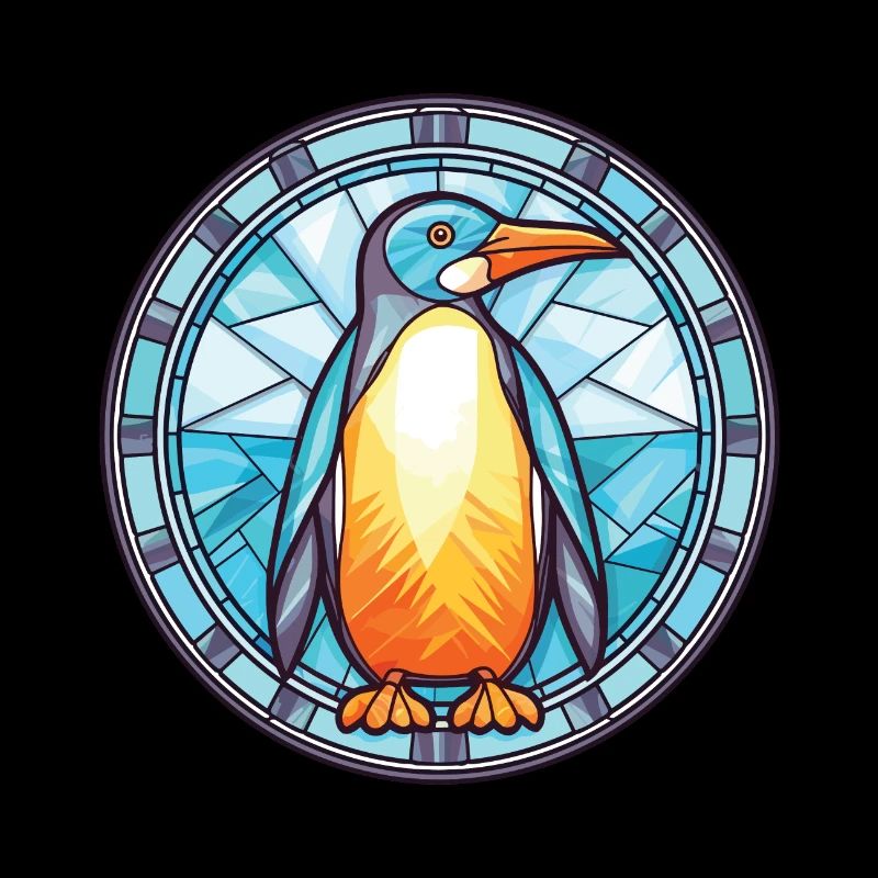 Pinguin bunte Aquarell-Tier-Illustration