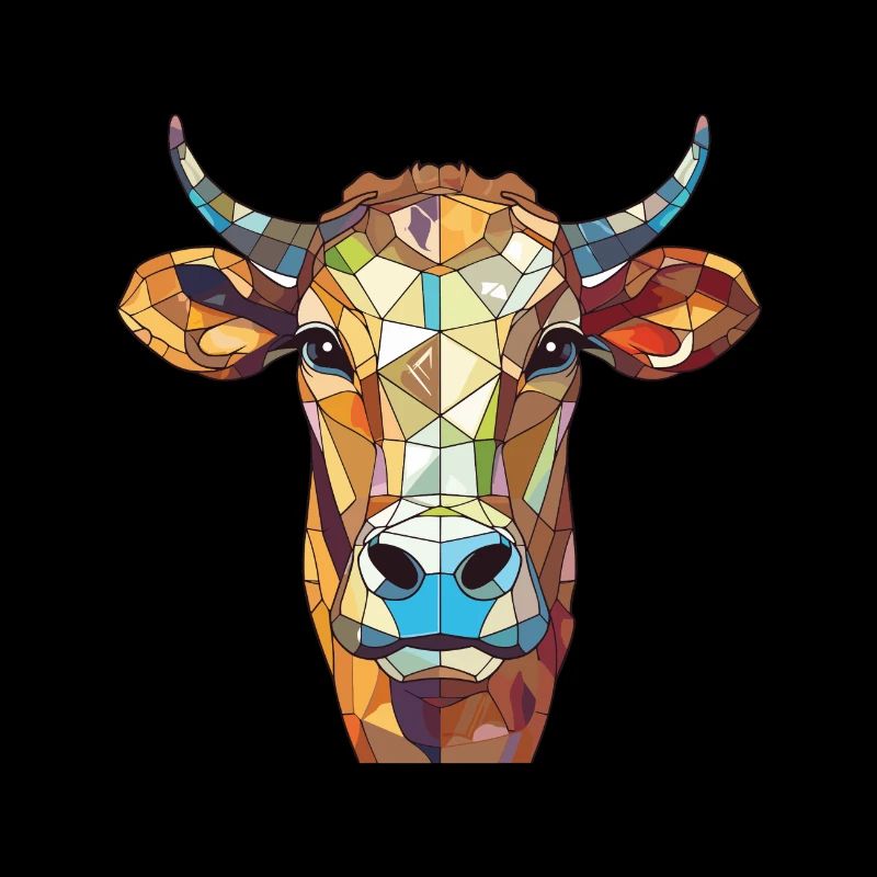 Vache Aquarelle Colorée Animal Illustration D’animaux De Compagnie