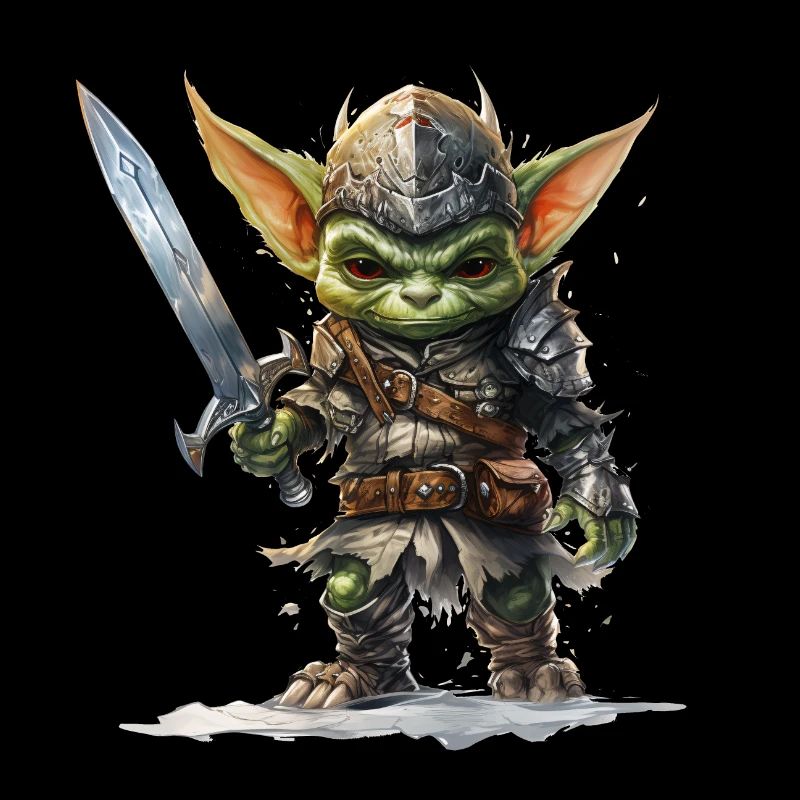 Brave chevalier des gobelins Fantasy